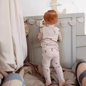 Calzoncillos largos para niños, traje superior, ropa de casa, pijamas de algodón puro para niñas, Base térmica de otoño e invierno - Product Image 4