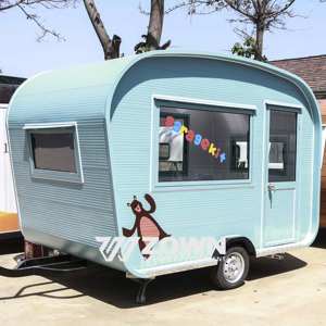 Wholesale Fiberglass Mobile Food Truck <b>Trailer</b> Cooking Equipment for Snack Food Hotdog Chips Outdoor Fast Food Cart - Product Image 5