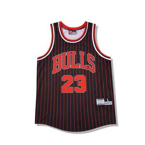 Camisetas Retro Americanas Personalizadas al por Mayor de los <span class=keywords><strong>Chicago</strong></span> <span class=keywords><strong>Bulls</strong></span> y los Los Angeles Lakers # <span class=keywords><strong>23</strong></span> Camiseta sin mangas de baloncesto de malla de poliéster transpirable unisex para adultos - Product Image 1