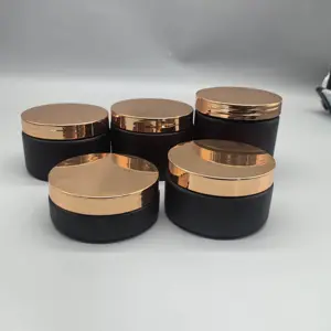Factory Price 150ml 250ml 300ml 360ml 480ml Amber Plastic Cosmetic Jar With Lid For Face Cream And Scrub Jars