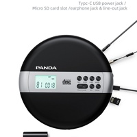 Huipu CD-11A Tragbarer Rutschfester Stoßfester Schwarzer Discman Musikplayer USB-Display Fernbedienung Lautsprecher-Kompakter CD-Player