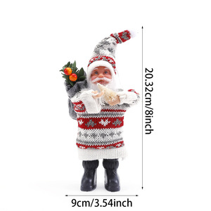 Customizable 20cm Cartoon Cross-Border Plush Santa Claus Doll Creative <b>Christmas</b> Desktop Ornament Toys <b>Christmas</b> Figurine Toys - Product Image 5