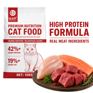 Nourriture pour chats N4P 42% de protéines de qualité supérieure, naturelle et complète, 10 kg, enrichie en <span class=keywords><strong>taurine</strong></span>, nutrition complète et équilibrée, <span class=keywords><strong>croquettes</strong></span> pour chats - Product Image 4