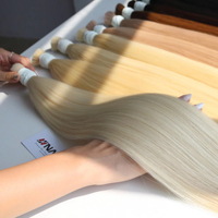 Extensions de cheveux vierges Remy vietnamiens de luxe de haute qualité en vrac 1 kg, longueur personnalisée, couleur claire, texture naturelle