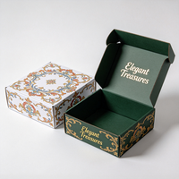Boîte cadeau de style baroque haut de gamme, logo personnalisé, emballage en carton ondulé avec dorure à chaud pour cadeaux de luxe