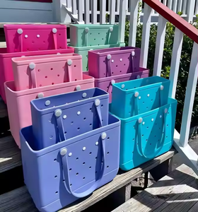 Petit Mini Sac Fourre-tout en Silicone pour Femmes, Sac de Plage Lavable en Gelée, Sac à Main Étanche Portable, Sac Bogg Eva en Promotion - Product Image 1