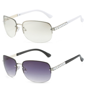 แว่นกันแดดหรูหราปี 2023 แบบไร้กรอบสำหรับผู้หญิง แว่นกันแดดประดับเพชรทันสมัย - Product Image 5