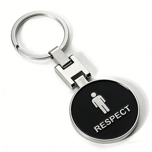 Custom Zinc Alloy Metal Keychain Soft Enamel Round Coin Style <b>Key</b> <b>Ring</b> <b>Engraved</b> Logo Promotion Souvenir - Product Image 4