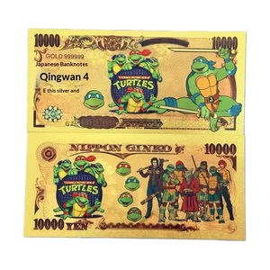 5 types de billets de banque des Tortues Ninja Adolescentes de Chine, billets d'anime avec dorure à chaud, objets de collection pour cadeaux d'affaires - Product Image 6