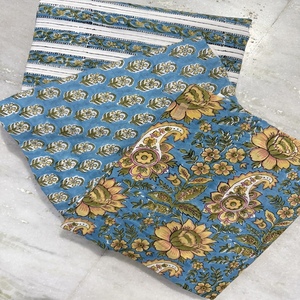 Tissu de robe en coton indien léger, non tissé, doux, à motifs floraux, uni, 100% coton, pour filles et garçons, par mètre, écologique - Product Image 6