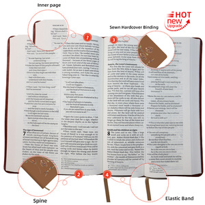 Ventes du fabricant <span class=keywords><strong>Maison</strong></span> d'impression couleur personnalisée KJV en relief souple en cuir Pu Bible portugaise - Product Image 5