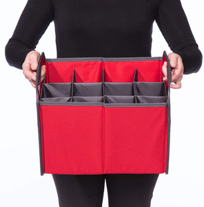 Bền Tùy Chỉnh Chất Lượng Cao 12 Chai Màu Đen Du Lịch Có Thể Gập Lại Wine Carrier Bag Dã Ngoại Wine Carry Trường Hợp - Product Image 2