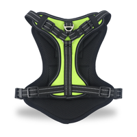 Service harnais de gilet de chien réfléchissant avec patchs réglable harnais pour animaux de compagnie Oxford doux couche intérieure maille facile à contrôler grand chien