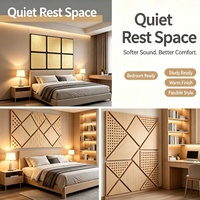 Panneau acoustique en bois hexagonal 3D personnalisé, panneau mural décoratif absorbant le son pour bureau et studio