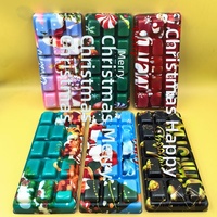 Grande barre de chocolat à thème de Noël, jouet anti-stress en PU souple à récupération lente, multicolore, emballé en boîte/sac OPP, pour les 14 ans et plus
