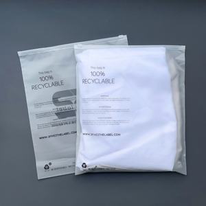 Роскошная Экологически чистая сумка на молнии с индивидуальным логотипом, упаковка одежды, толстовок, футболок, одноразовые сумки на молнии для упаковки одежды - Product Image 4