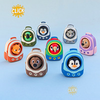 Wholesale Kawaii Pet Carrier Mechanical Switch Fidget Clicker Stress Relief Toy Cute Animal Backpack Keychain for Kids