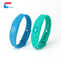 Pulsera RFID de Silicona Ajustable de Grado Alimenticio, Resistente al Agua y a la Intemperie, 13.56MHz ISO14443A NTAG216, para Festivales, Fiestas y Conciertos, en Oferta