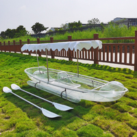 Auvent de toit transparent pour kayak PC, transparent pour 2 personnes, pour canoë, kayak, bateau, kayak double transparent avec pare-soleil