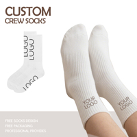 Chaussettes de haute qualité en coton sur mesure pour hommes et femmes avec logo personnalisé