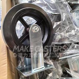 Hochleistungs-Lenk rollen Schwenkbare Lenk rollen aus Gusseisen Industrie gummi Schwarz Große Stahl-Metall rollen 4 5 6 <span class=keywords><strong>8</strong></span> Zoll - Product Image 5