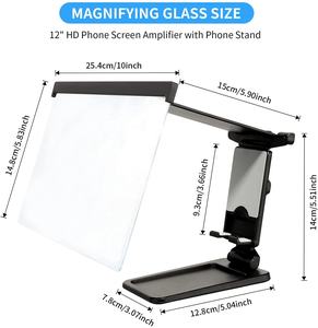 Lente d'ingrandimento 3D da 12 pollici <span class=keywords><strong>per</strong></span> <span class=keywords><strong>cellulare</strong></span>, supporto <span class=keywords><strong>per</strong></span> proiezione, lente d'ingrandimento HD, amplificatore video, supporto pieghevole da scrivania <span class=keywords><strong>per</strong></span> telefono. - Product Image 4