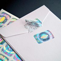 120 Etiquetas Holográficas de Seguridad a Prueba de Manipulación, Sello de Garantía Nulo, Números Holográficos Rectangulares para Supermercados y Negocios