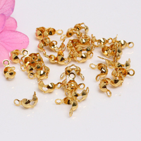 Chaîne de billes de Calotte, perles à sertir à l'extrémité, connecteur pliant, bouchon de fermoir, résultats de fabrication de bijoux DIY