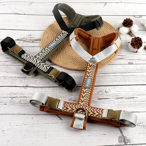 Sin tirar ajustable Perro chaleco <span class=keywords><strong>Paracord</strong></span> Odm lujo mascota Correa conjunto fabricante étnico mexicano táctico perro arnés - Product Image 1