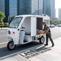 Tricycle fermé à essence Dongdao personnalisable de plus de 800 W pour la logistique rurale et la livraison de colis à domicile