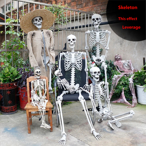 Decorazione Halloween Teschio Scheletro Simulato, Oggetto di Scena Horror da Appendere per Escape Room, Casa Stregata, Bar - Modello 1010 - Product Image 1