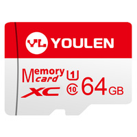 Cartes mémoire en plastique haute vitesse pour appareils photo, logo personnalisé, capacités de 4 Go à 128 Go, certifiées CE, RoHS, FCC, accessoires de marque OEM