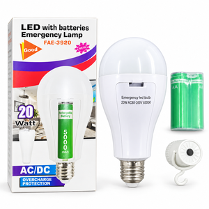 Bombilla LED de Emergencia Portátil, Recargable por USB, con Batería de Litio, 20W, 6500K, E27, 85-265V, para Hogar, Cafetería, Residencial - Product Image 1