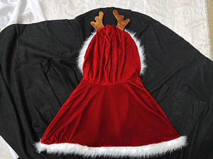 Capa con Capucha de Terciopelo Rojo <span class=keywords><strong>para</strong></span> Mujer, Disfraz de Santa Claus <span class=keywords><strong>para</strong></span> TV, Disfraz de Navidad, Material de Poliéster <span class=keywords><strong>para</strong></span> Fiesta de <span class=keywords><strong>Carnaval</strong></span> - Product Image 4