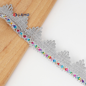 Lentejuelas Metálicas, Adorno de Encaje, Bordado de Crochet, Cinta Trenzada para Vestidos de Novia, Vestidos de Gala, Accesorios de Costura para Prendas Nigerianas - Product Image 3