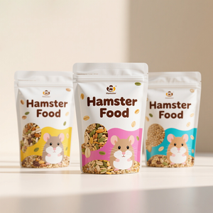 Sacchetti Personalizzati con Fondo Piatto per Alimenti per Criceti, Confezioni Ziplock per Cibo per Cani e Gatti, Sacchetti in Plastica per Alimenti per Animali - Product Image 6