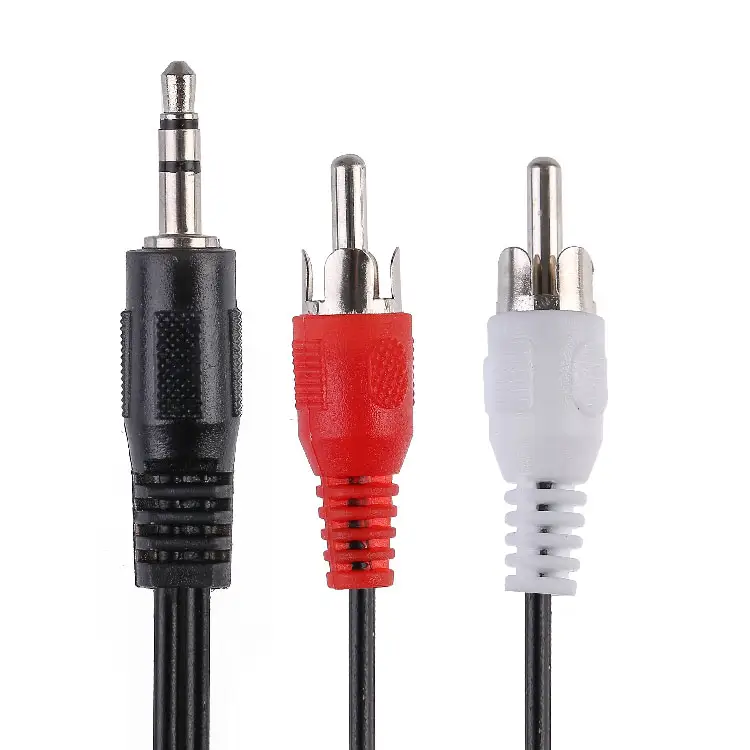 Hot selling 3.5mm Extension Male to Male 2 RCA Speaker Audio cable