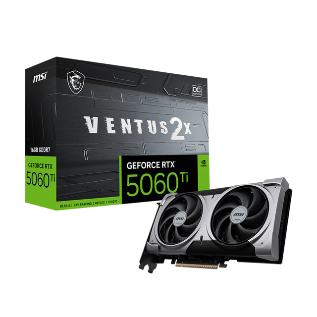 GeForce RTX 5060 Ti 16G GDDR7 VENTUS 2X OC PLUS MXM Fan Desktop Graphics Card PCIe 4.0 180W New Fast Shipping