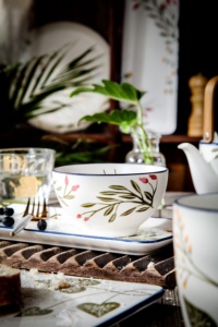 Handpainted Floral Ceramic Luxury Tableware Set for Rustic Dining and Home Aesthetic Cute <strong>Childrens</strong> Porcelain <strong>Bowls</strong> - Product Image 4