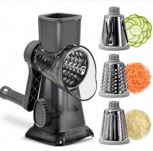 New Design <b>Kitchen</b> <b>Tool</b> <b>Gadgets</b> Vegetable Cutter BPA-Free 3 in 1 Rotary Cheese Grater Zucchini Nuts Vegetable Shredder Slicer - Product Image 1
