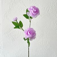 Fleurs en soie violettes réalistes de haute qualité pour mariage, photographie en extérieur, décoration intérieure, roses, lys, tulipes, hortensias artificiels