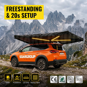 Tente auvent 270 degrés avec pièce latérale, structure en aluminium, installation rapide, auvent de camping pour SUV 4x4 Overlanding RTT <span class=keywords><strong>Annexe</strong></span> - Product Image 4