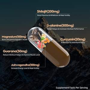 Capsule de Shilajit à Marque Privée ODM/OEM, Shilajit Pur de l'Himalaya, Complément Enzymatique avec Acide Fulvique, 85+ Oligo-éléments pour Hommes - Product Image 3