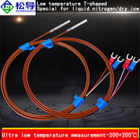 T/J/K Type Diameter 3*30mm Encapsulated Six Sided Clamp Waterproof and Oil Proof PTFE Wire Temperature Sensor