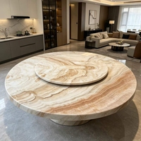 Dalle de marbre en jade veiné de bois naturel Hasin, facile à nettoyer, écologique, imperméable, pierre durable pour tables à manger, entrepôts, villas