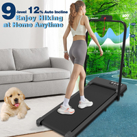 Caminadora Plegable 2 en 1 para Caminar y Correr, Uso Doméstico, Marco Compacto, Motor sin Escobillas, Control Inteligente de Velocidad, Portátil