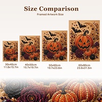 Décoration murale DIY citrouille d'Halloween, peinture diamant 5D perlée, accessoires de décoration intérieure, vente en gros disponible pour le dropshipping