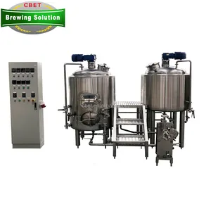 Pilot micro brewery system 200L 300L 500L nano beer brewing equipment 2 vessels beer brewing tank