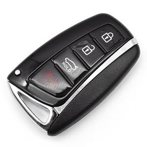 H-yundai 3 + 1 nút từ xa chìa khóa xe Vỏ Chìa Khóa trống trường hợp màu đen với logo với chìa khóa khẩn cấp - Product Image 4