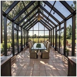 Verrière de luxe personnalisée, isolée et résistante aux intempéries, avec <span class=keywords><strong>double</strong></span> <span class=keywords><strong>vitrage</strong></span>, en aluminium 6063-T5, pour jardin d'hiver - Product Image 2